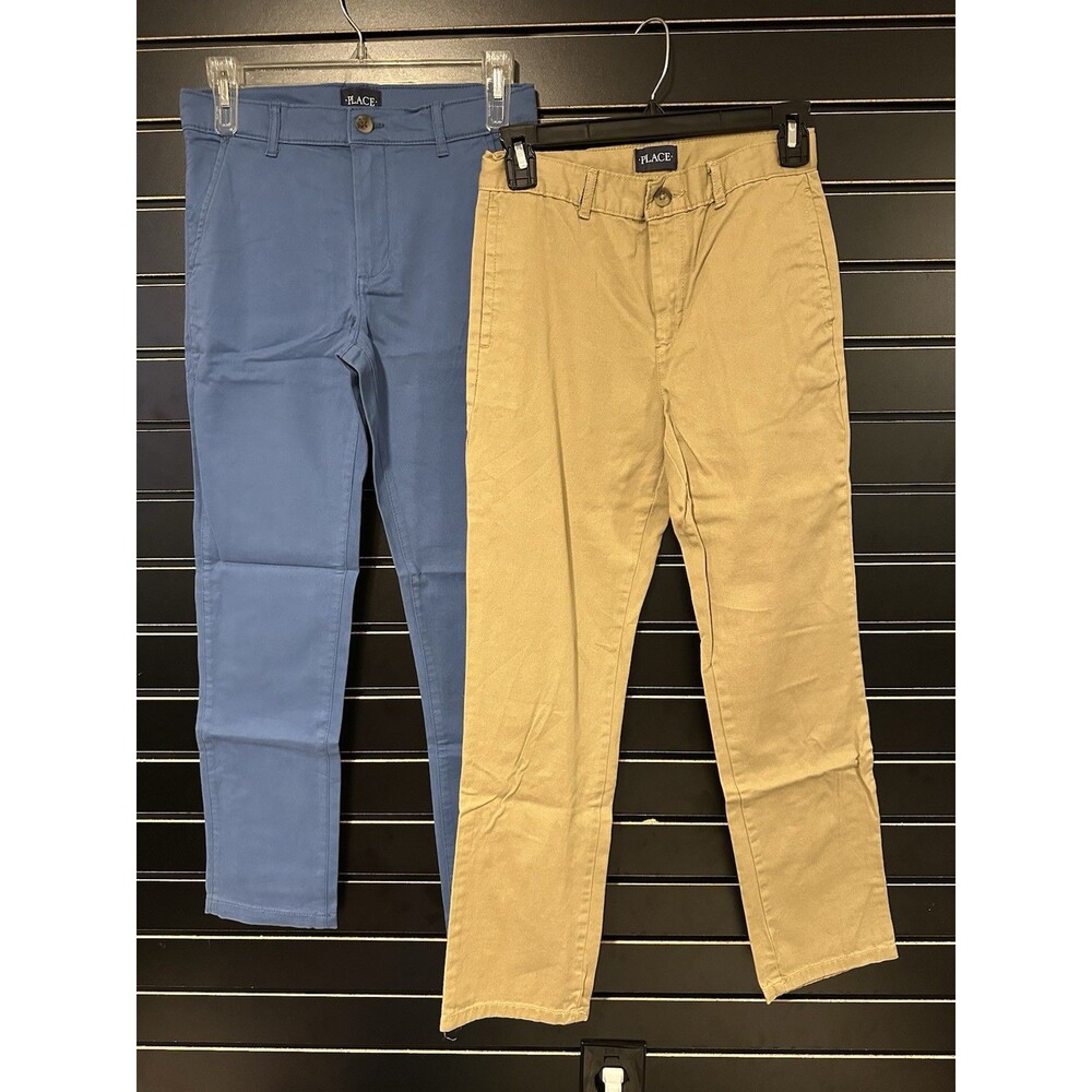 Set Of 2 Children’s Place Boys Chino Pants Size 12 - Khaki and Blue. NWOT